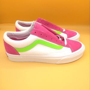 vans pink green yellow